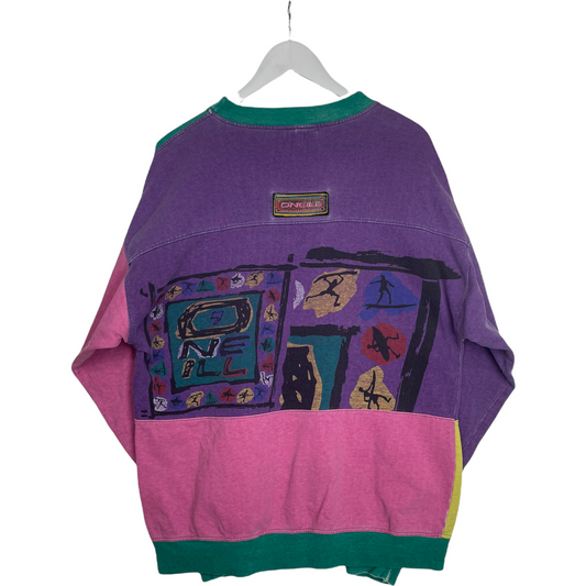 90s O`Neill Sweatshirt Purple Green L/XL