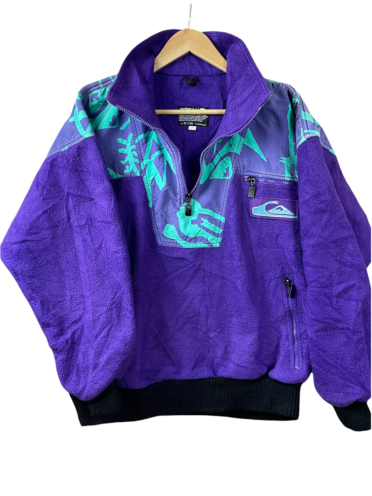 90s Quiksilver Crazy Fleece Purple M