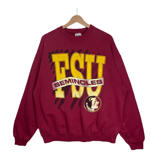 90s Hanes Florida State University Seminoles NCAA Sweatshirt Red  L