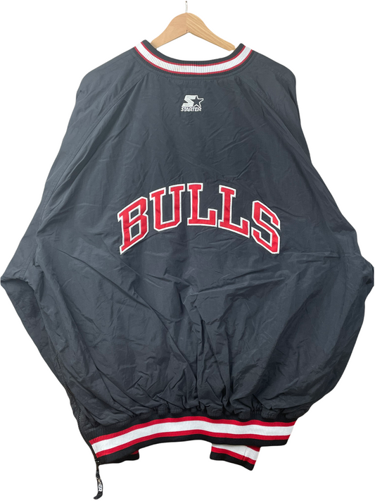 90s Starter Chicago Bulls NBA Pullover Black Red