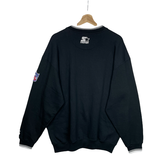 90s Starter Oakland Raiders NFL Sweatshirt Black L
