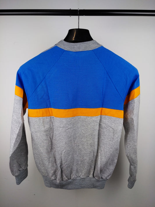 90s Adidas Sweatshirt Grey orange M
