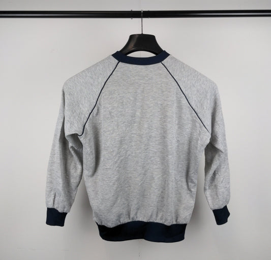 90s Adidas Sweatshirt Grey dark Blue S
