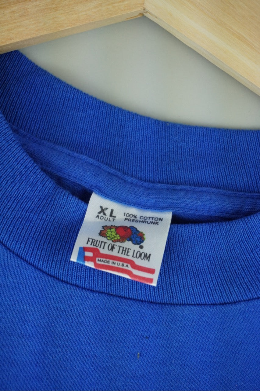 90s Fruit of the Loom Play by Play Dwight Gooden New York Mets MLB T-Shirt Blue Orange XL