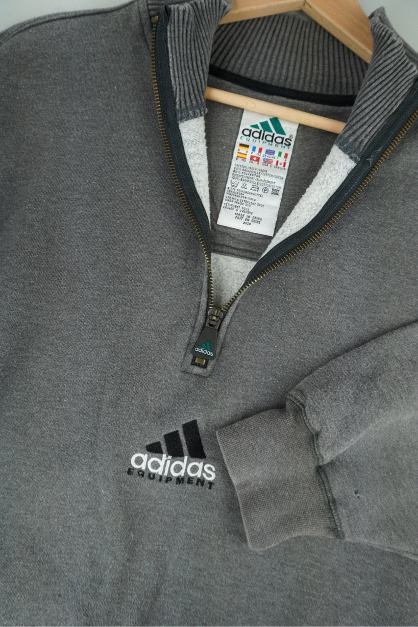 90s Adidas Equipment Sweatshirt Grey L/XL