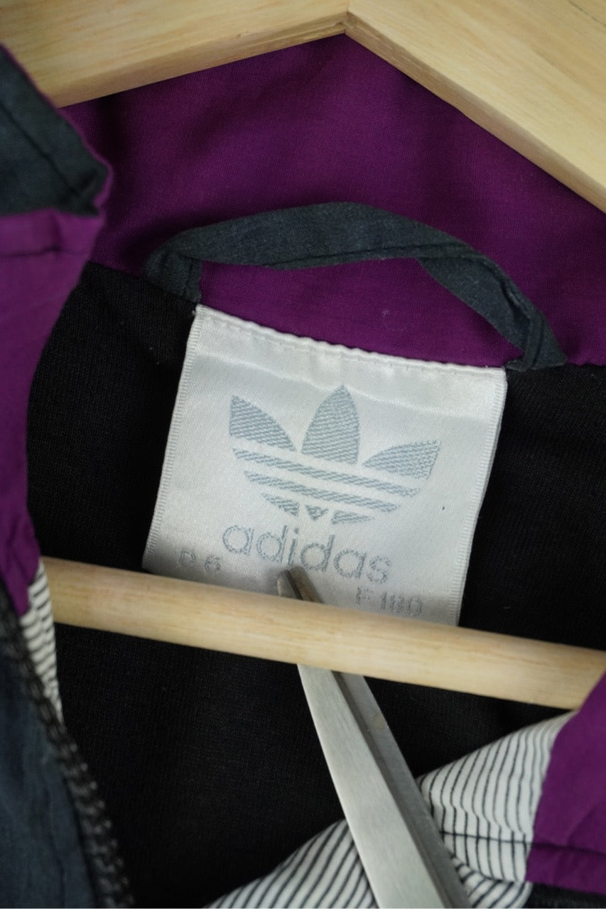90s Adidas Jacket Grey Pink L