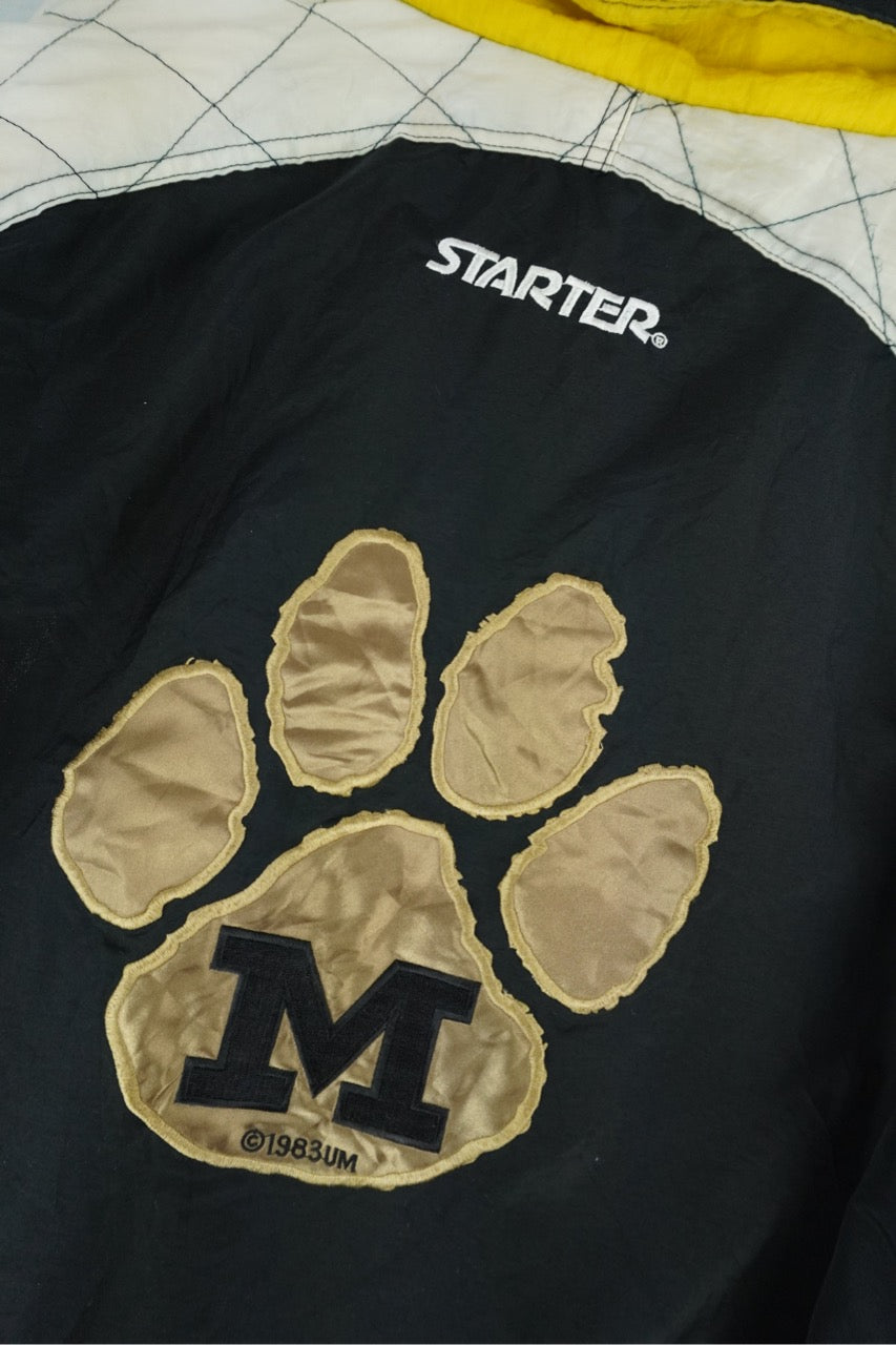 90s Starter Missouri Tigers Jacket Yellow Black XL