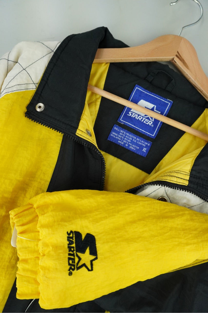 90s Starter Missouri Tigers Jacket Yellow Black XL