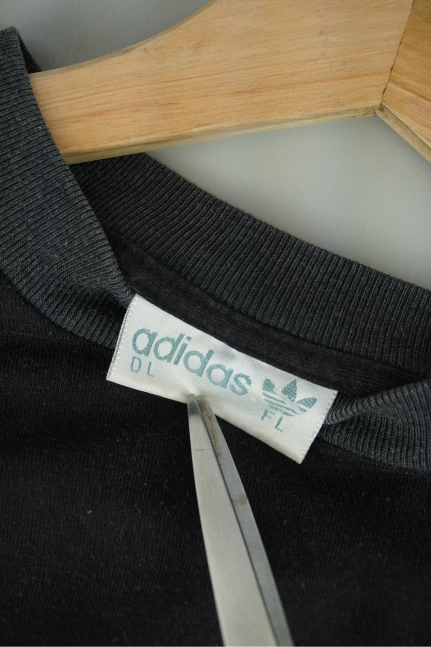 90s Adidas T-Shirt Black Pink L/XL
