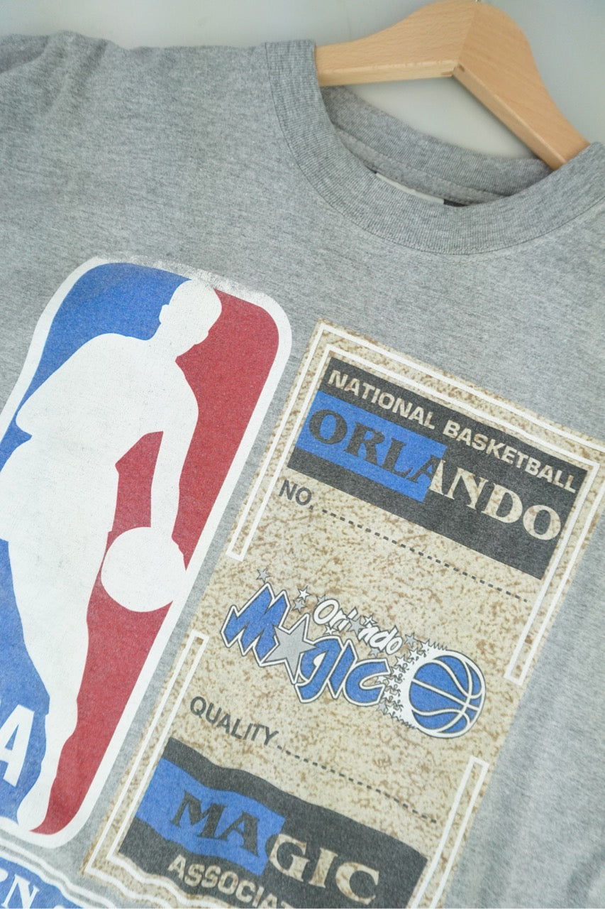 90s Nutmeg Mills Orlando Magic NBA T-Shirt Grey XL
