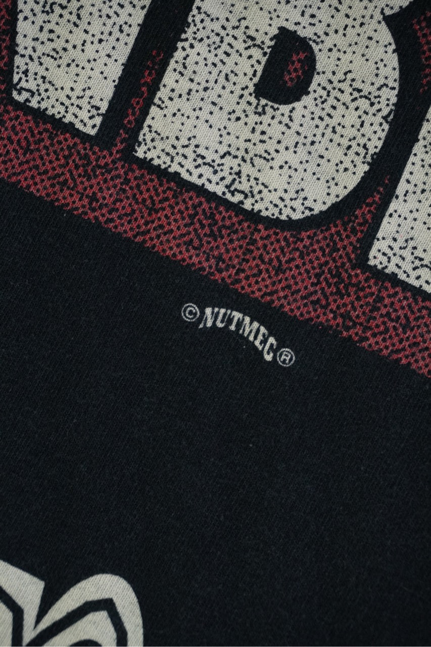 90s Nutmeg Mills 1. FC Nuernberg Bundesliga T-Shirt Black Red L