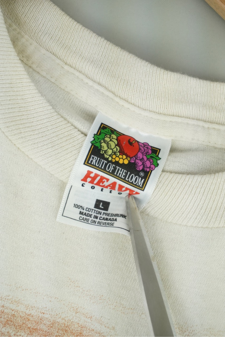 90s Fruit of the Loom Winnipeg Canada Tourist T-Shirt Beige L