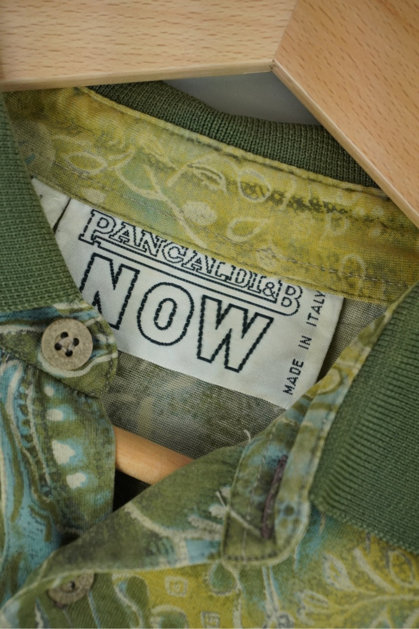 90s Pancaldi Poloshirt Green M/L