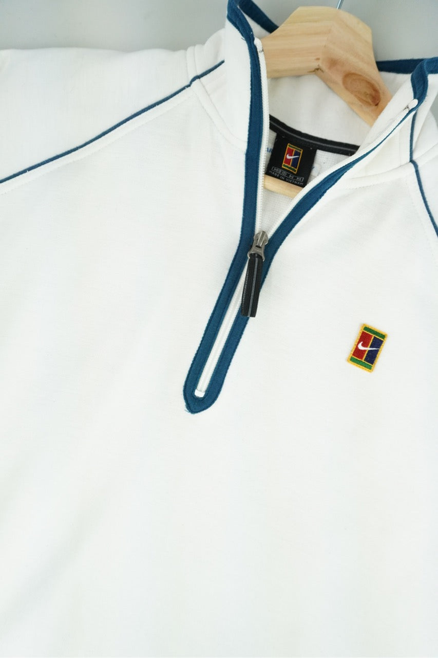 00s Nike Court Sweatshirt White S/M