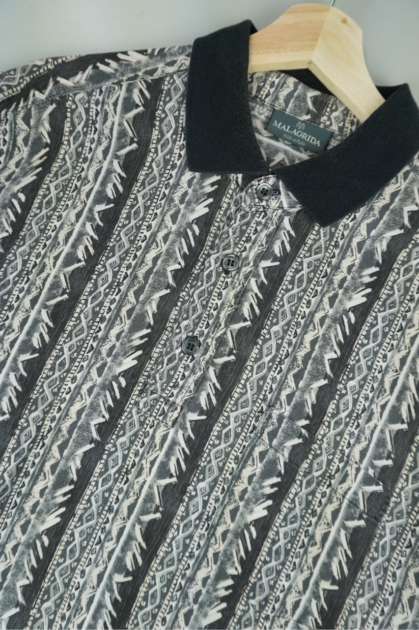 90s Malagrida Crazy Shirt Grey XL