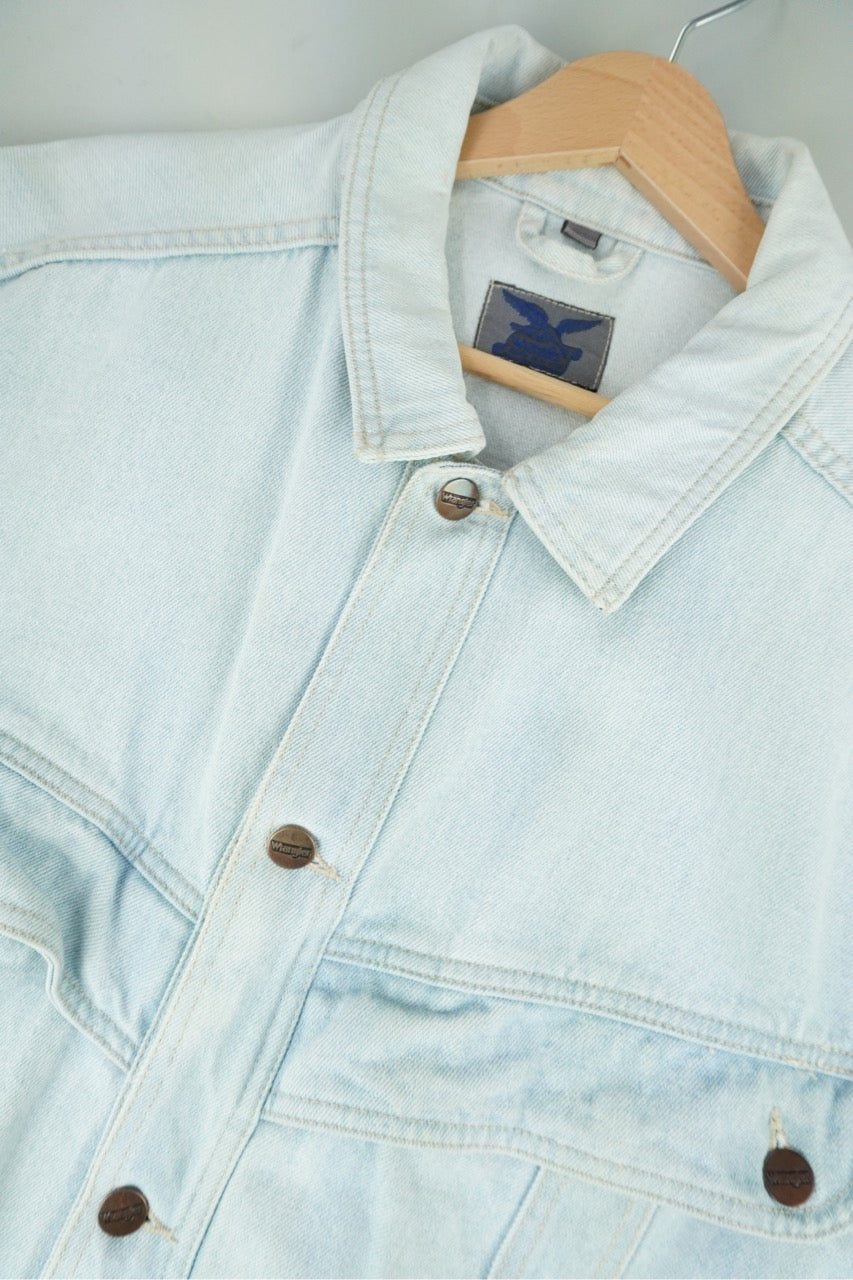 00s Wrangler Blue Jeans Jacket Blue XL