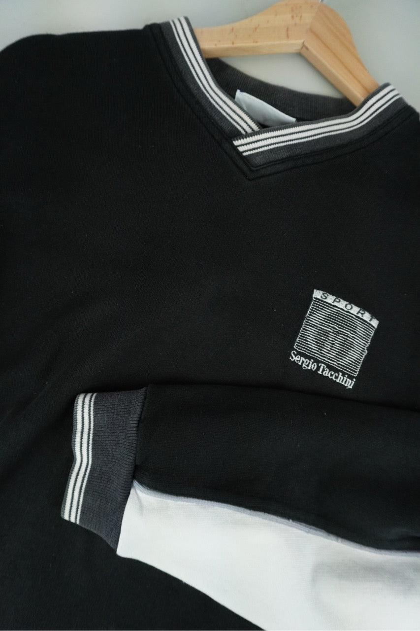 00s Sergio Tacchini Sweatshirt Black L