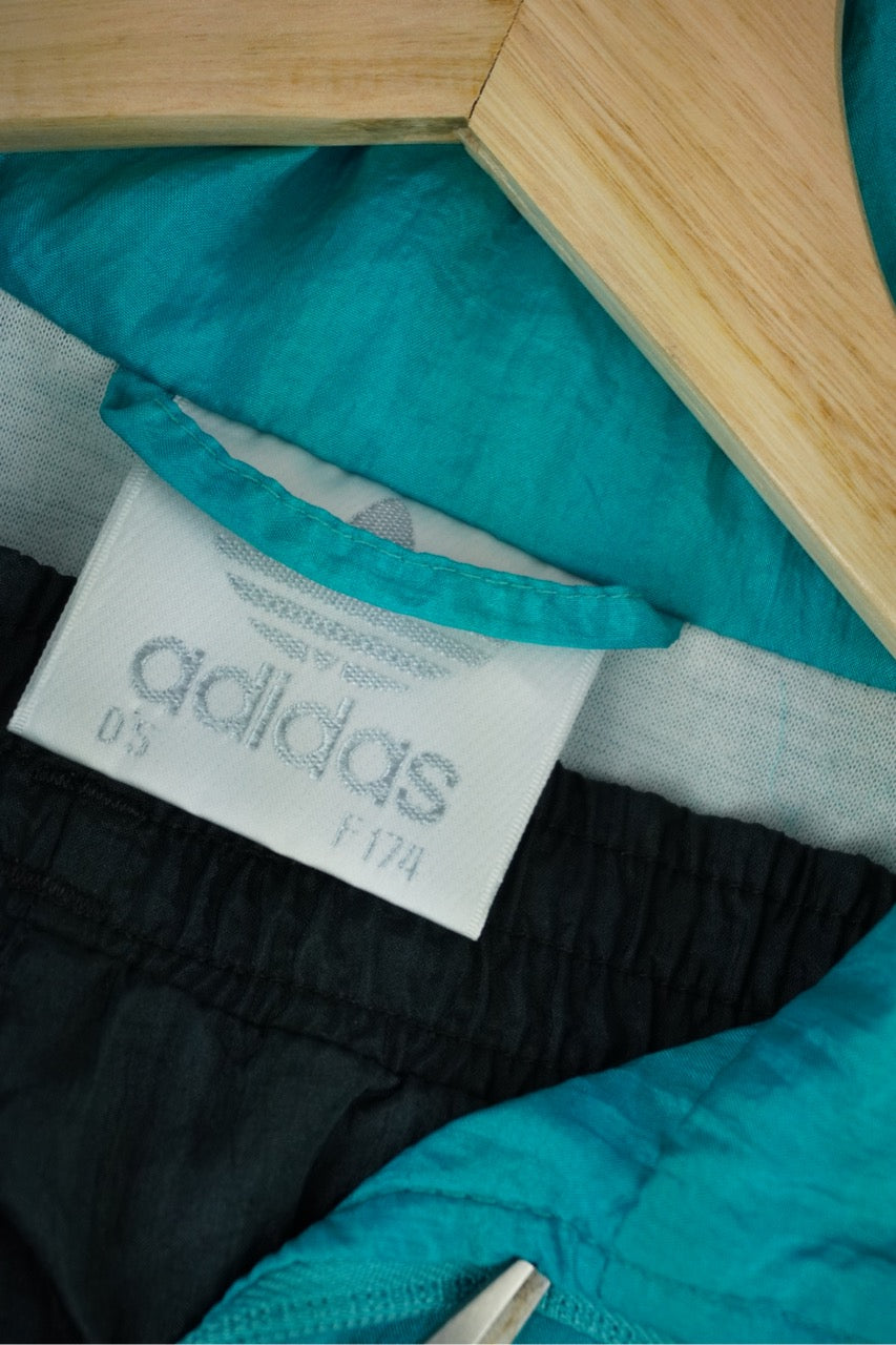 90s Adidas Tracksuit Green Black M