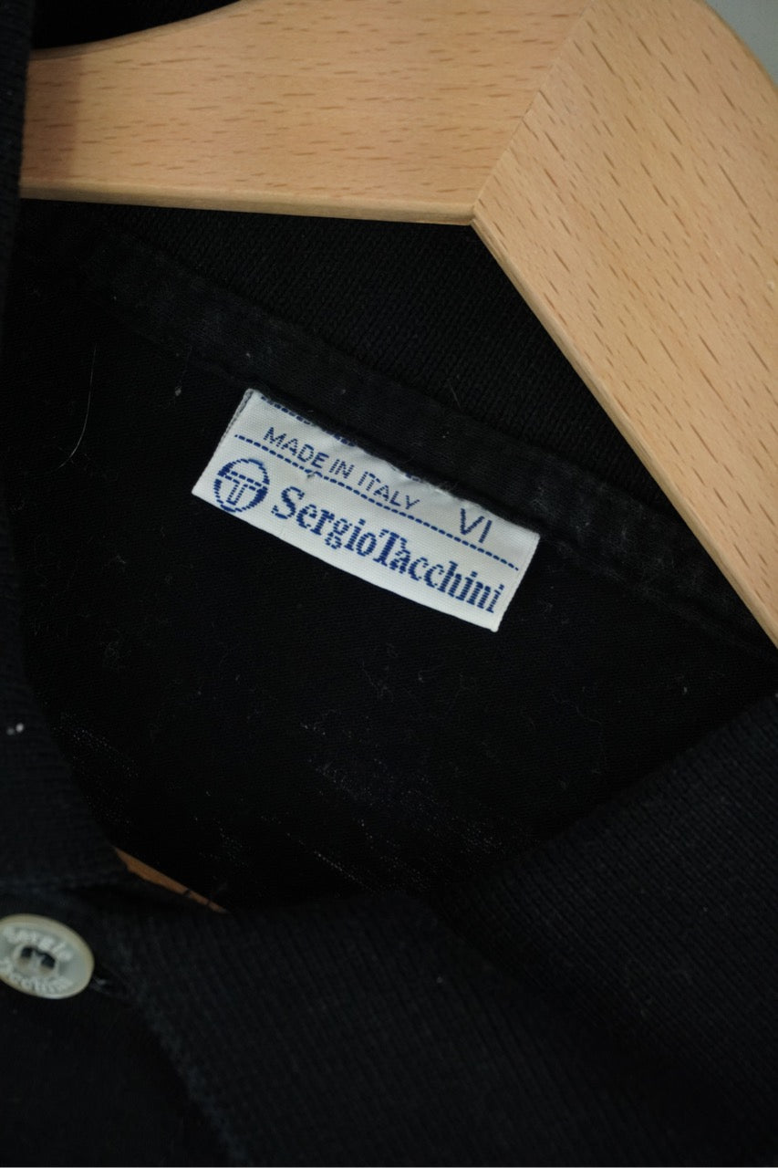 80s Sergio Tacchini Polo Black L