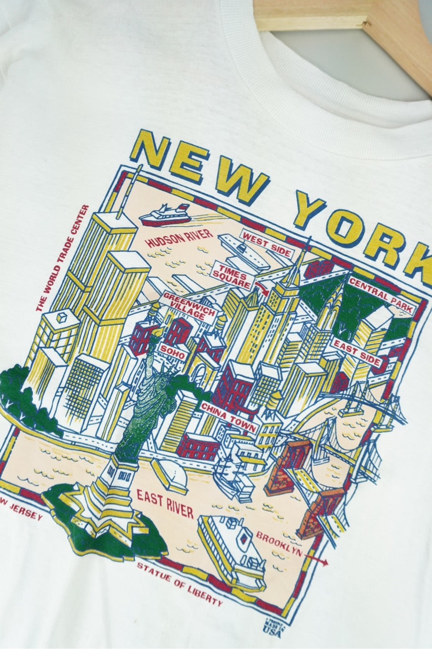 90s Unbranded New York Tourist T-Shirt White L
