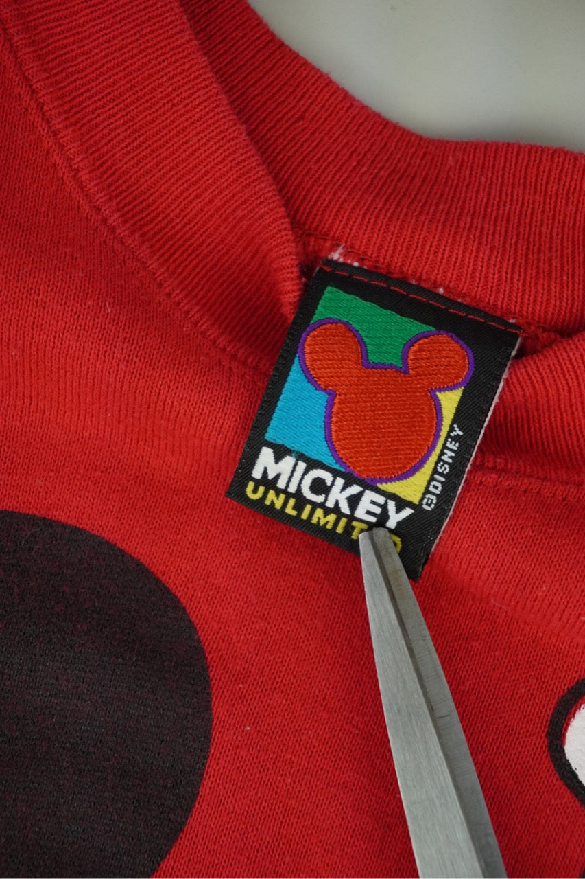 90s Mickey Mouse Sweatshirt Red M