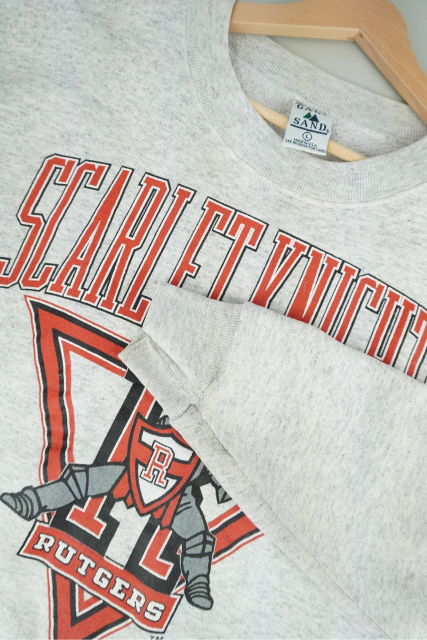 90s Galt Sand Scarlet Knights Rutgers NCAA Sweatshirt Grey L