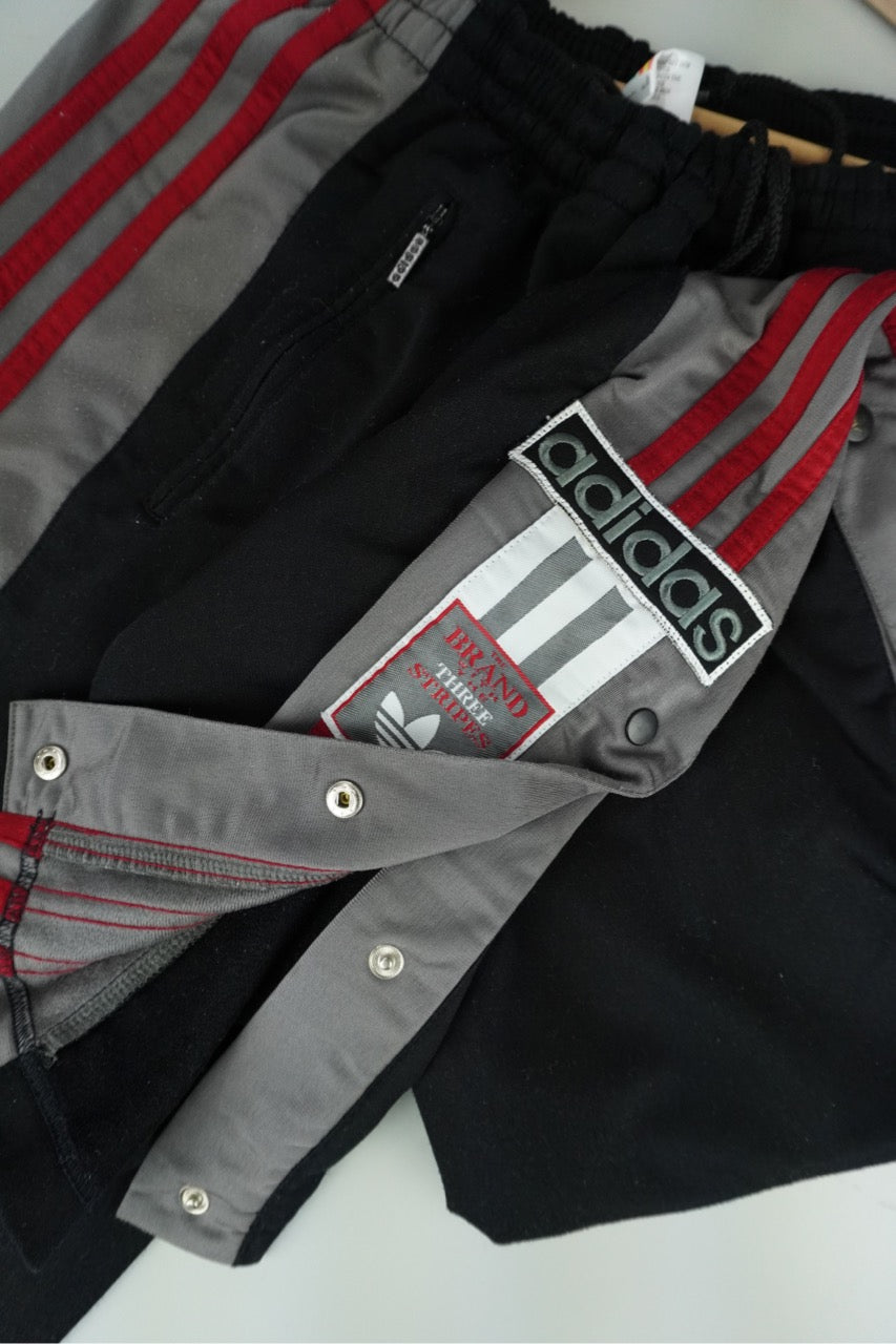 90s Adidas Trackpant Black Red L