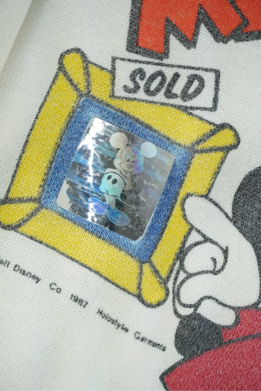 80s Mickey Mouse Sweatshirt White M