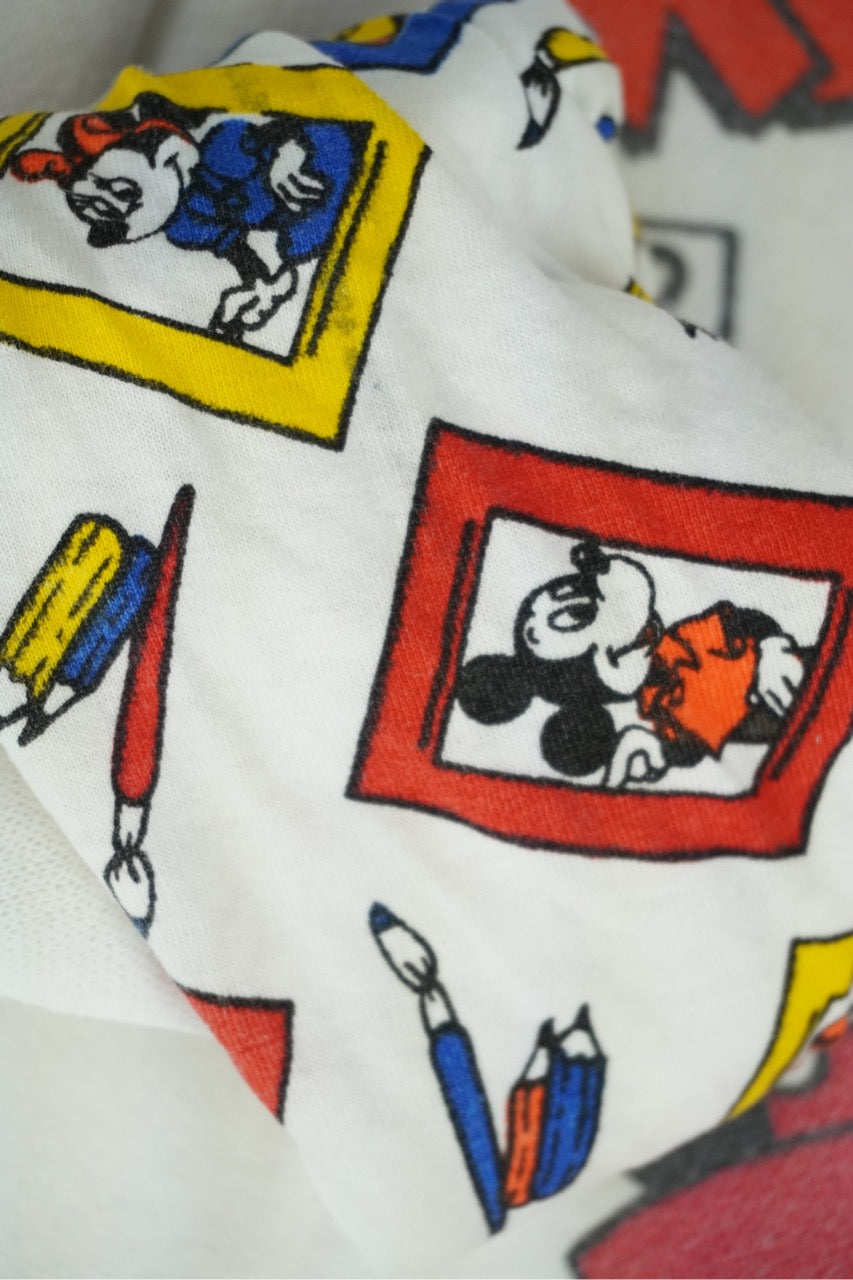 80s Mickey Mouse Sweatshirt White M
