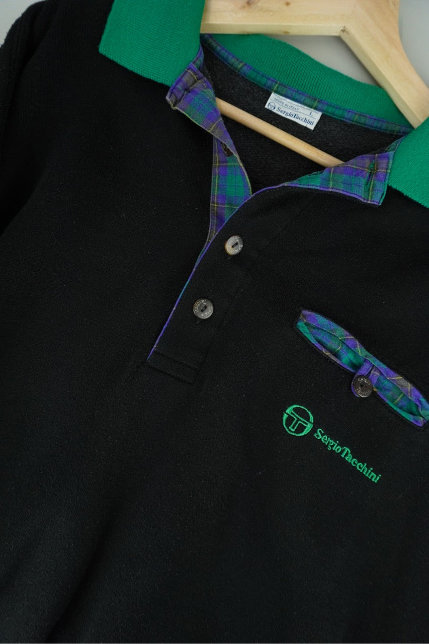 80s Sergio Tacchini Sweatshirt Black L