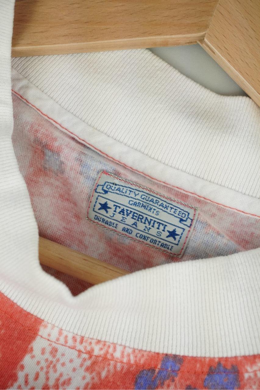 90s Taverniti Jeans T-Shirt Orange XL