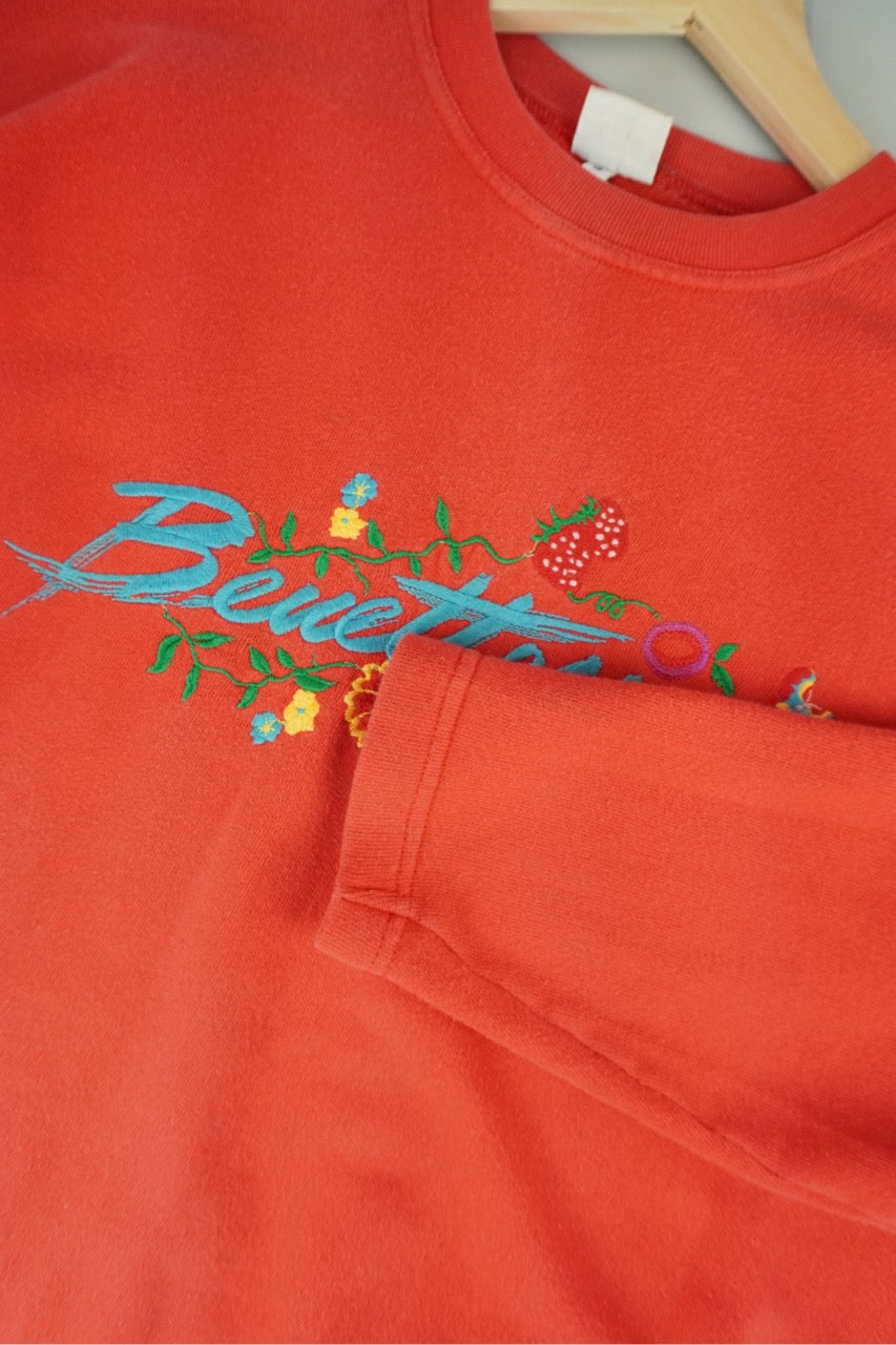 90s Bennetton Sweatshirt Orange S/M