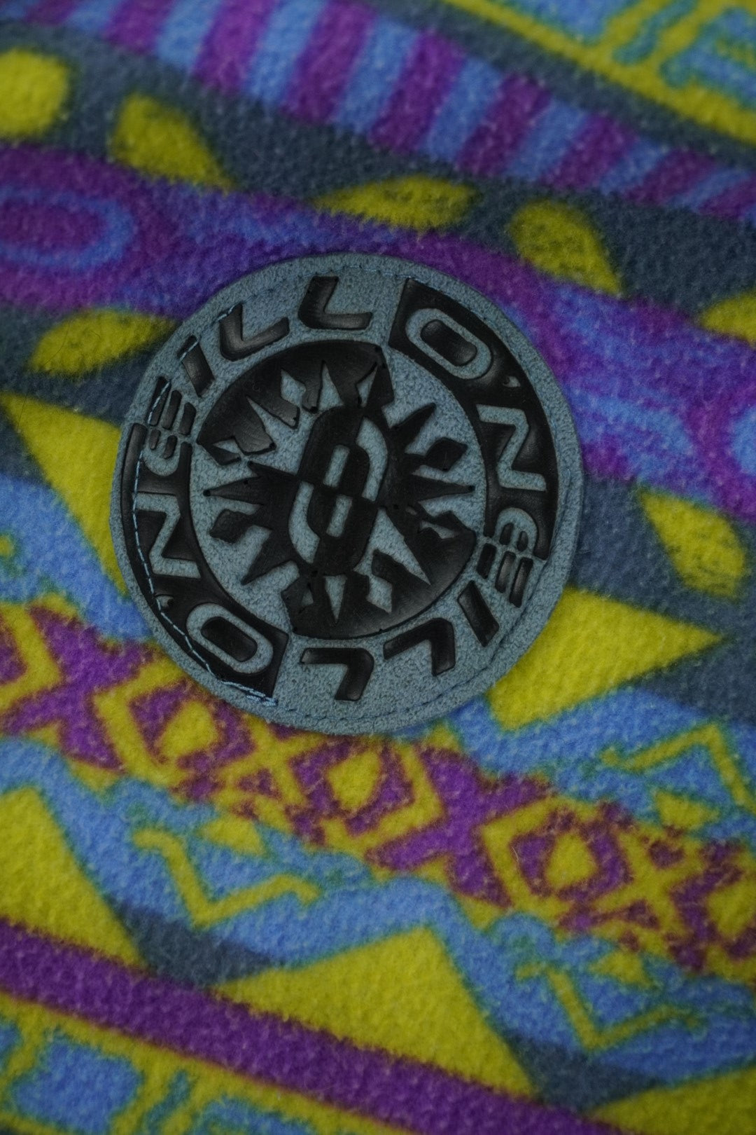 90s O'Neill Fleece Yellow Purple M/L