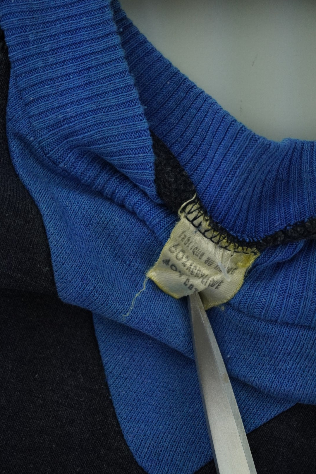 80s Unbranded Sweatshirt Grey Blue S/M