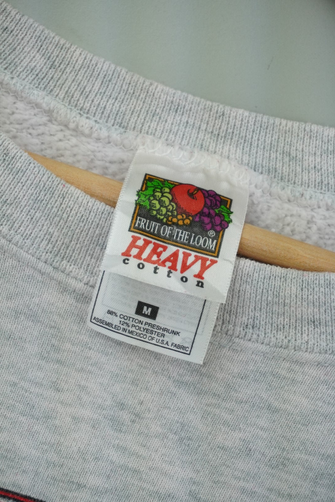 90s Fruti of the Loom America Sweatshirt Grey M/L