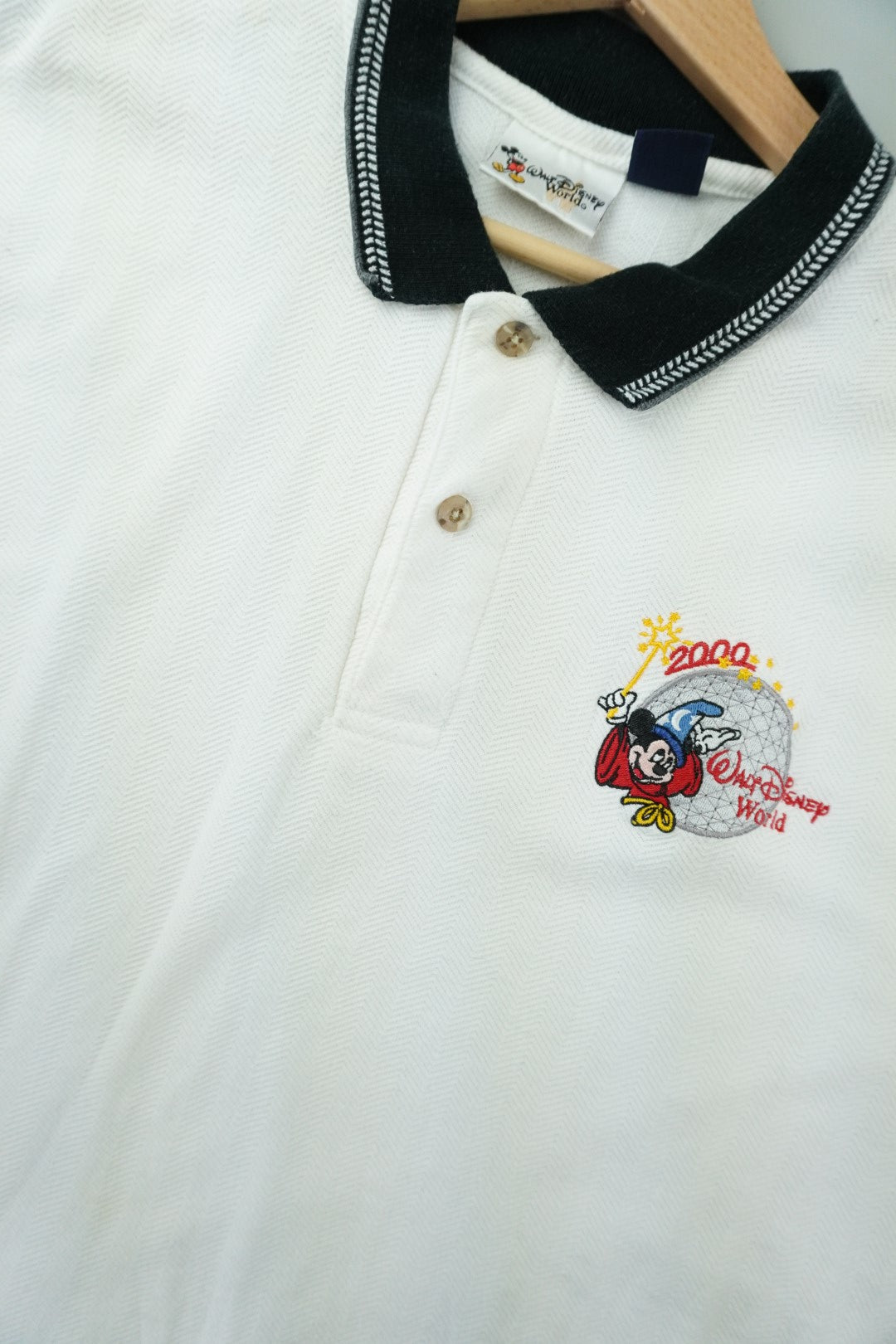 90s Walt Disney World Polo White L