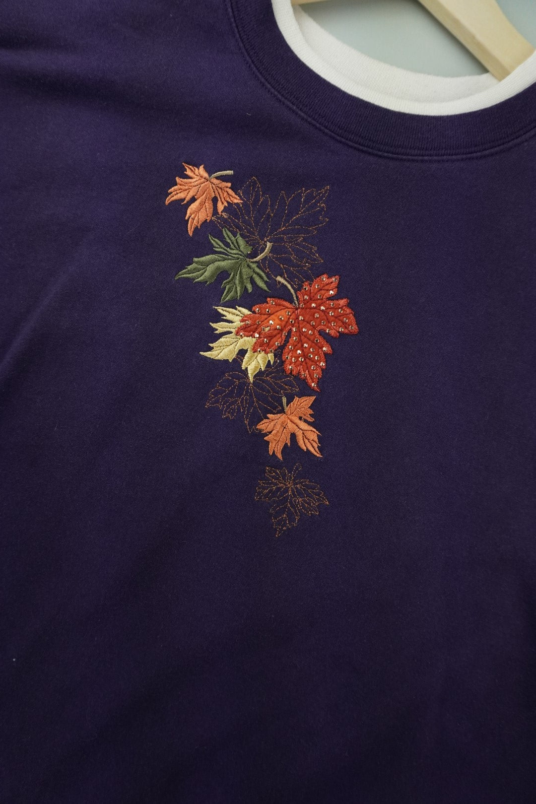 90s Unbranded Double Neck Sweatshirt Purple M