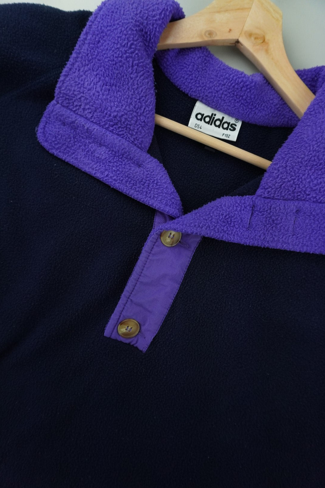 90s Adidas Adventure Fleece Purple Navy L