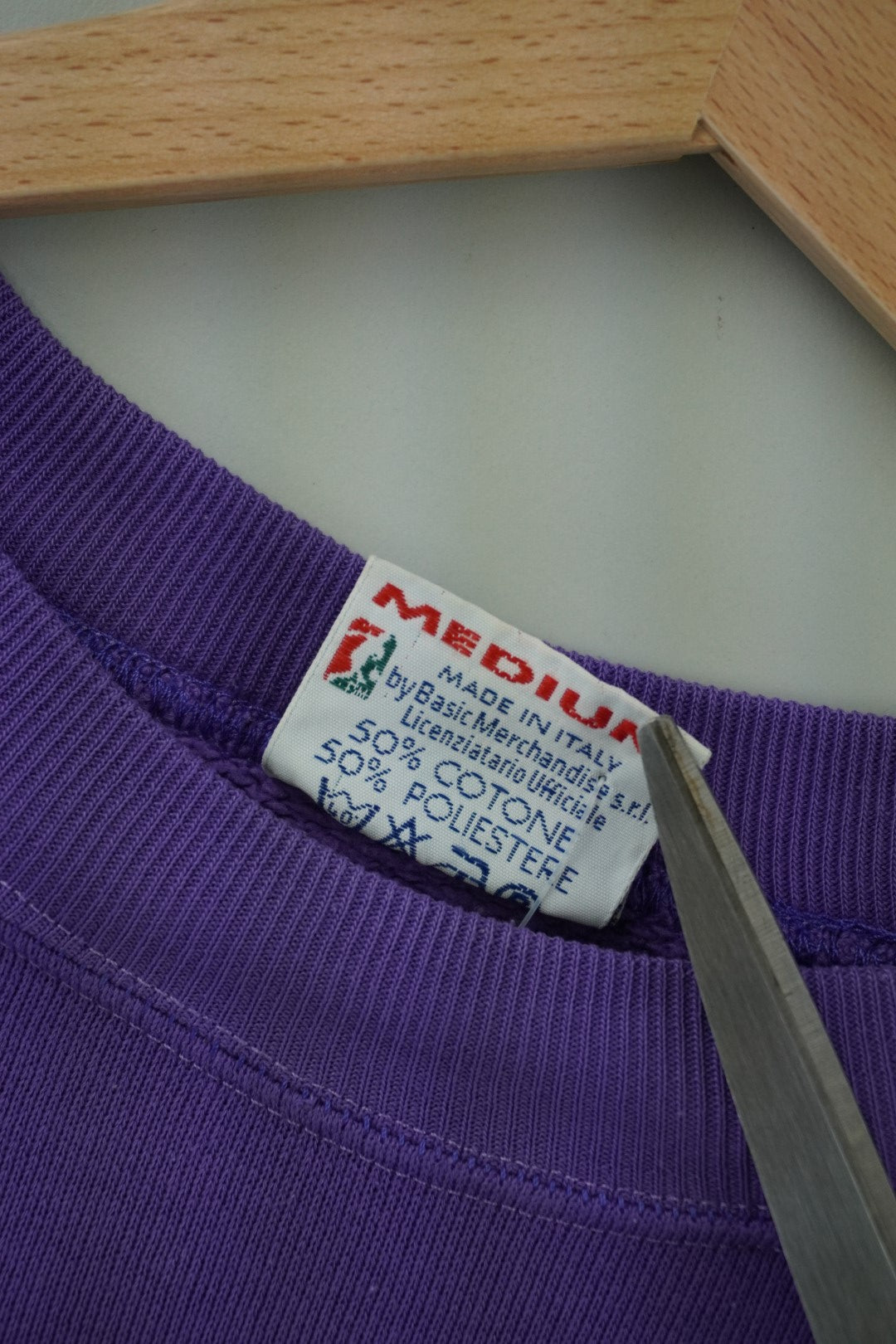 90s AC Fiorentina Football Serie A Sweatshirt Purple S/M