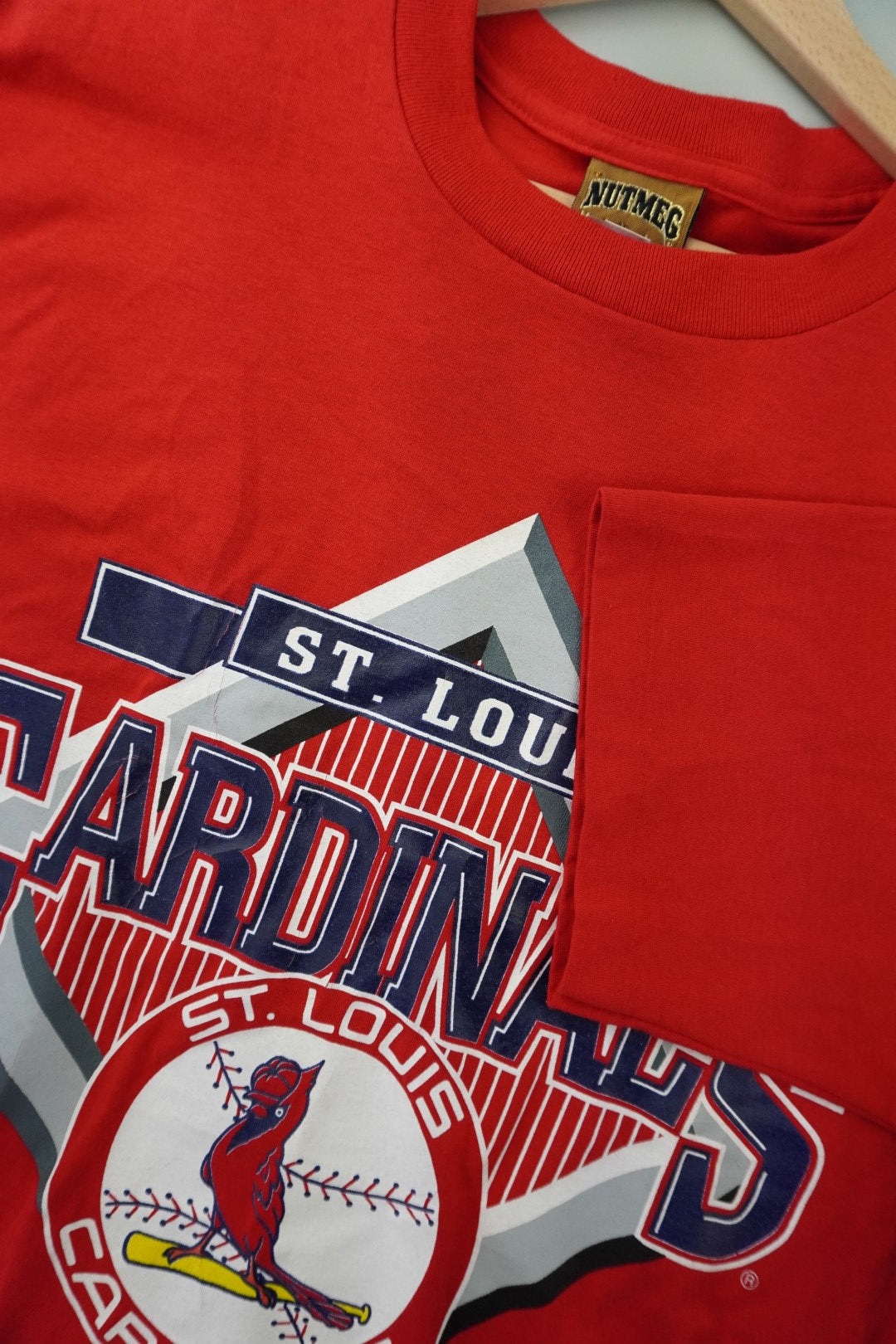 90s Nutmeg Mills St. Louis Cardinals MLB T-Shirt Red L