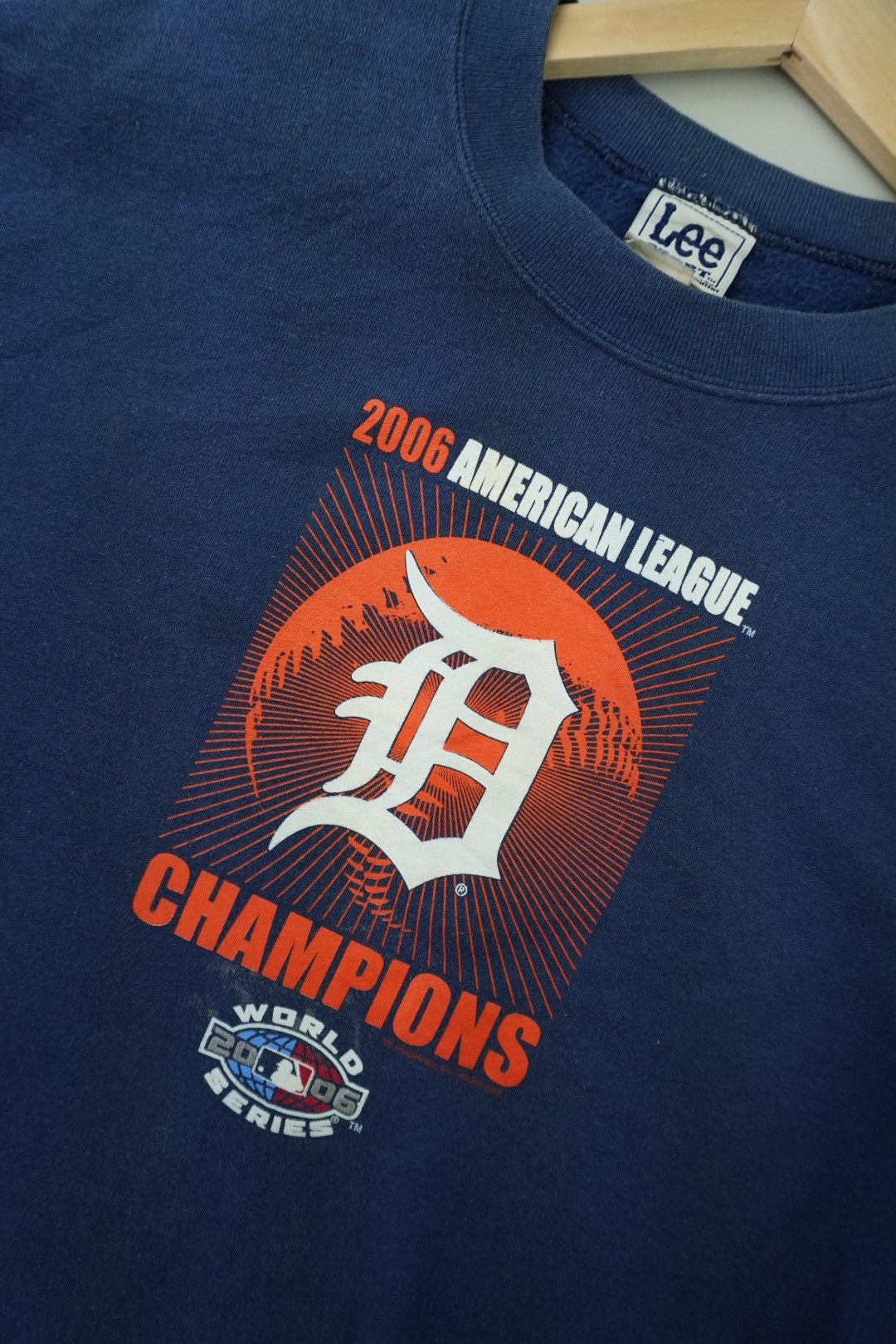 00s Lee Sport Detroit Tigers MLB Sweatshirt Blue L