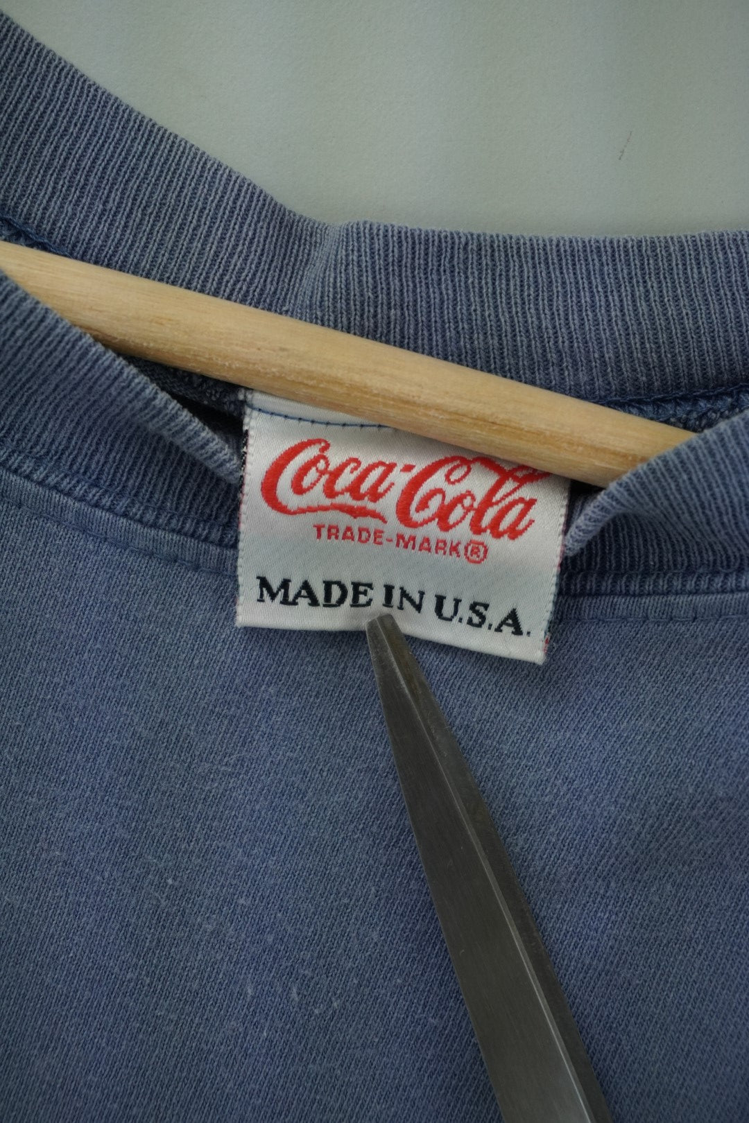 90s Cocal Cola New York Empire State Building T-Shirt Blue XL