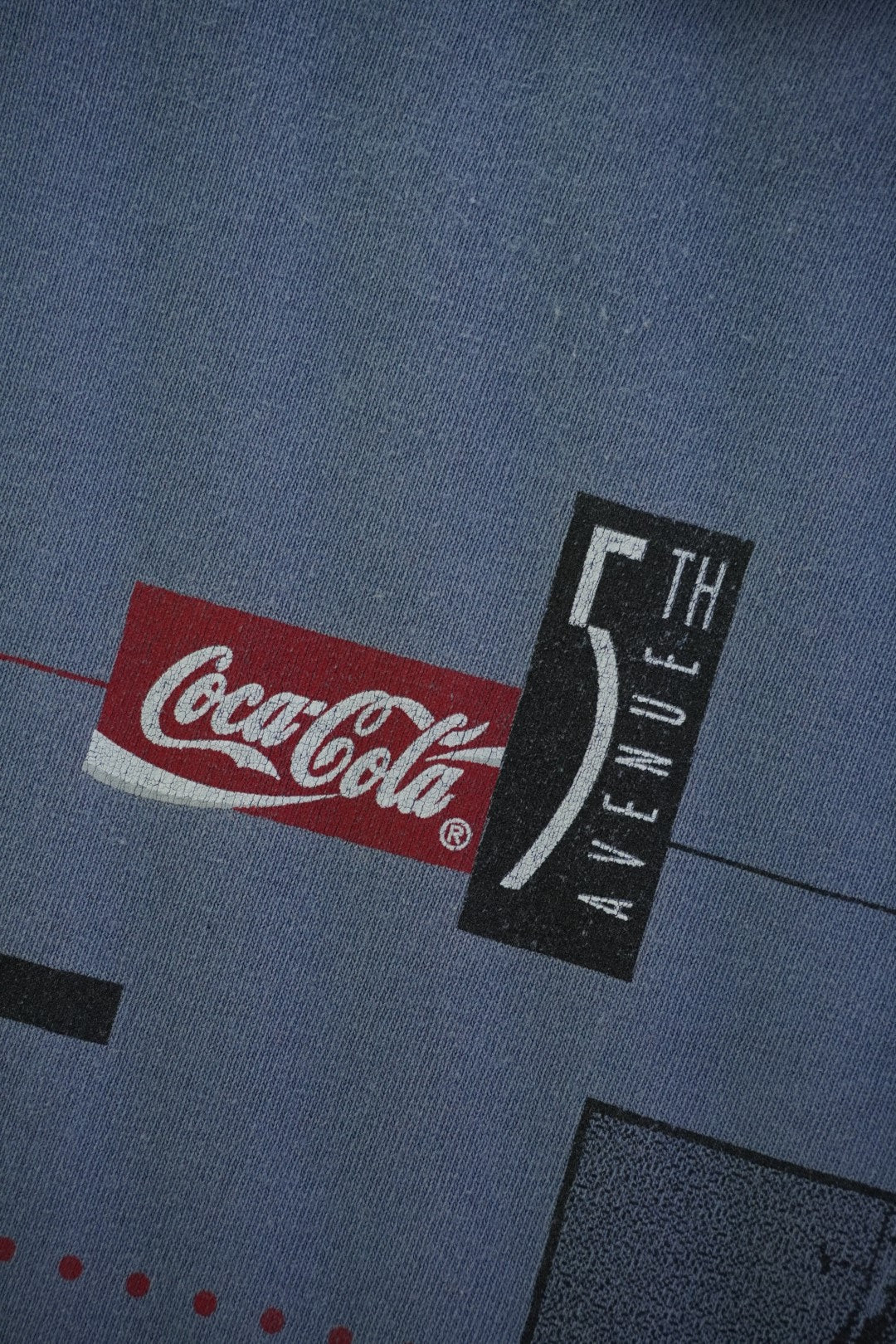 90s Cocal Cola New York Empire State Building T-Shirt Blue XL