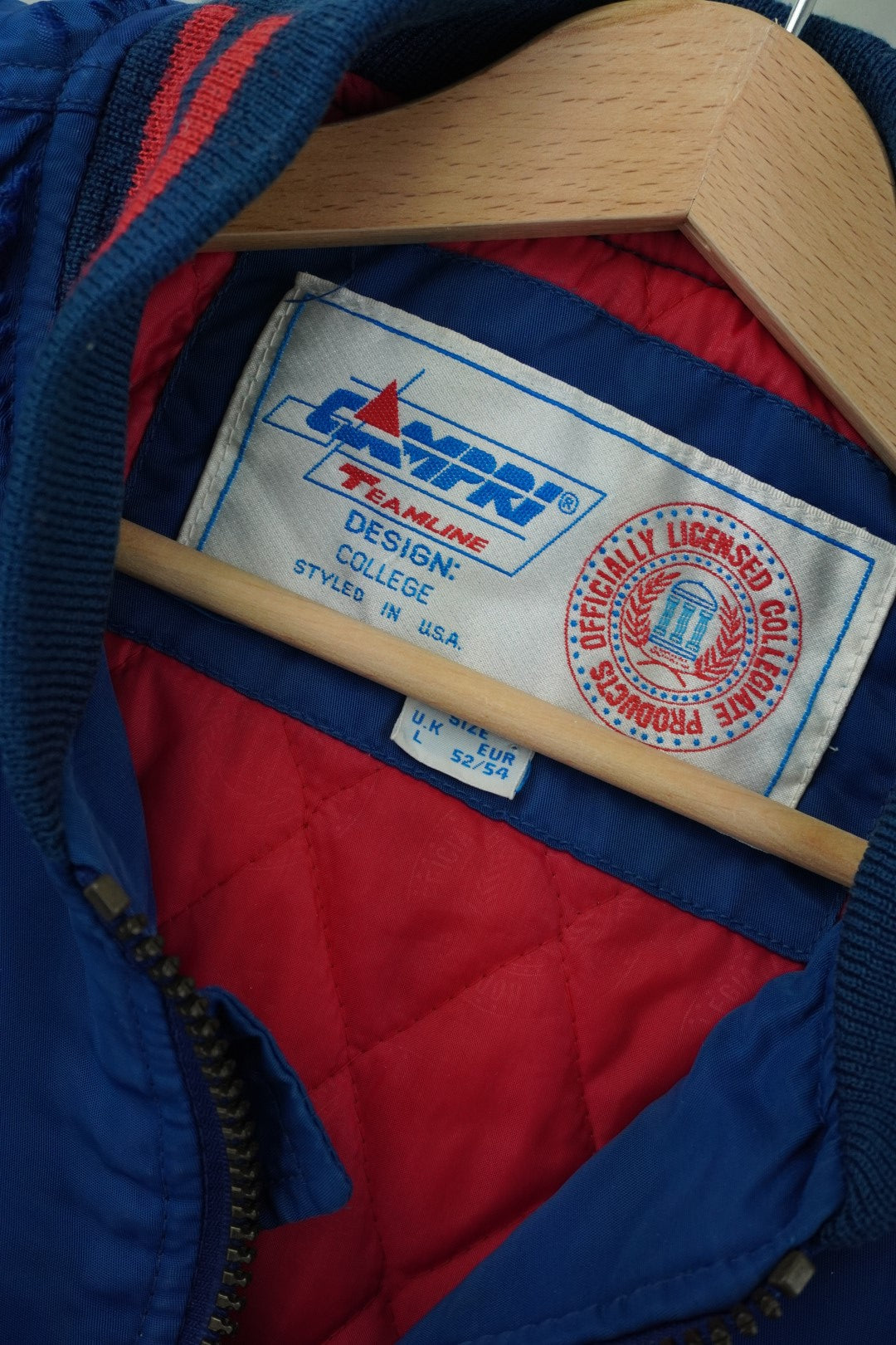 90s Campri Teamline American University Washington NCAA Jacket Blue XL