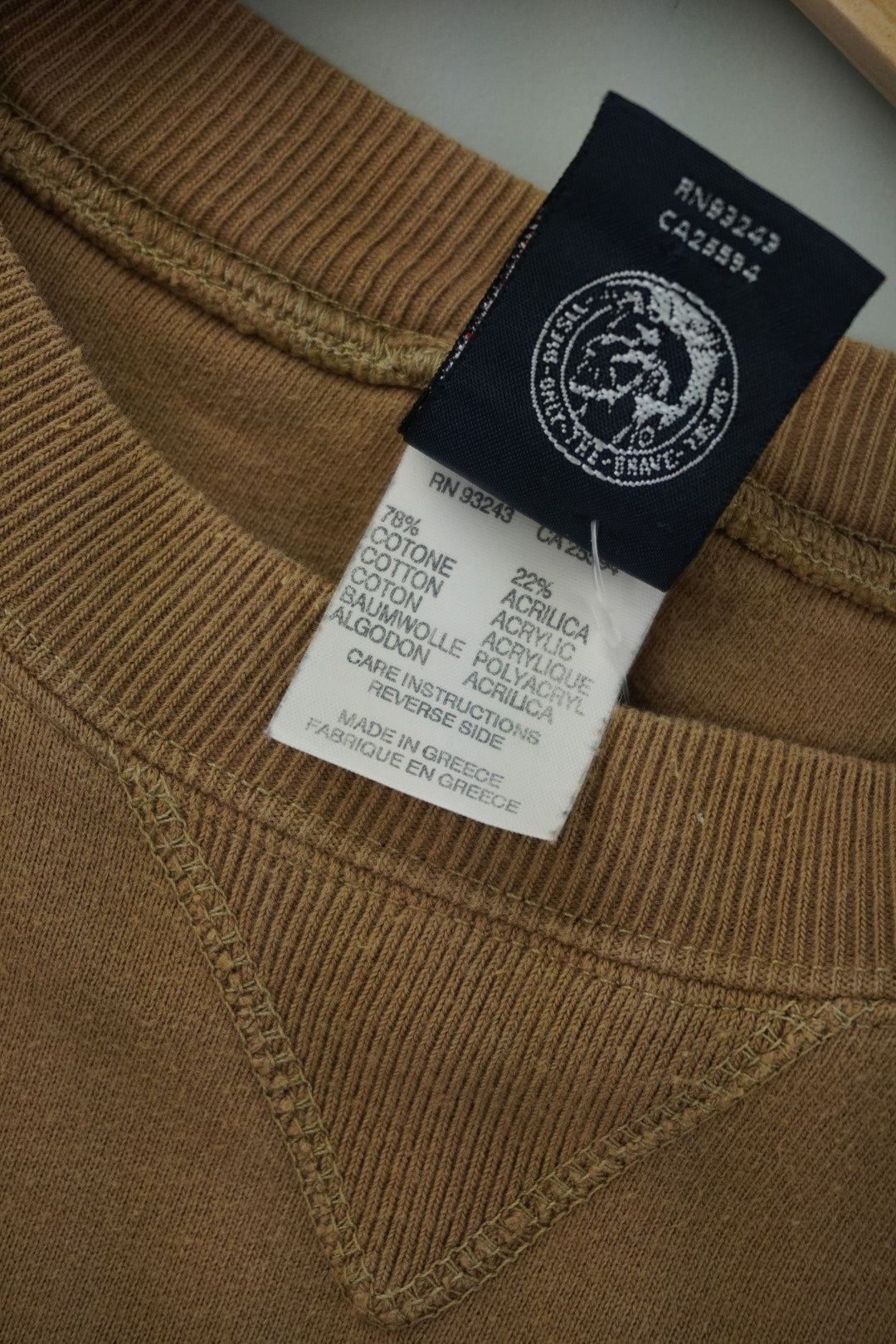 00s Diesel Sweatshirt Brown M