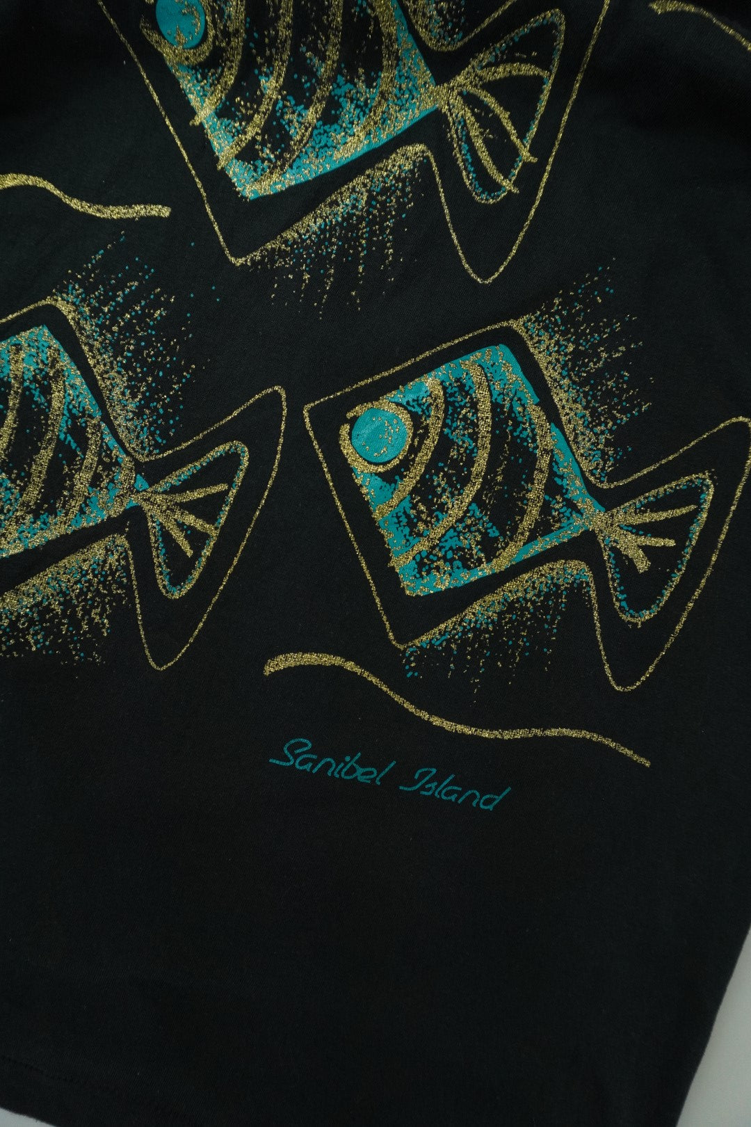 90s Screen Stars Sanibel Island Tourist T-Shirt Black XL
