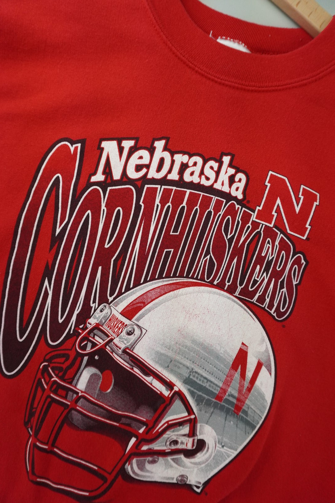 90s Gildan Nebraska Huskers Sweatshirt Red M