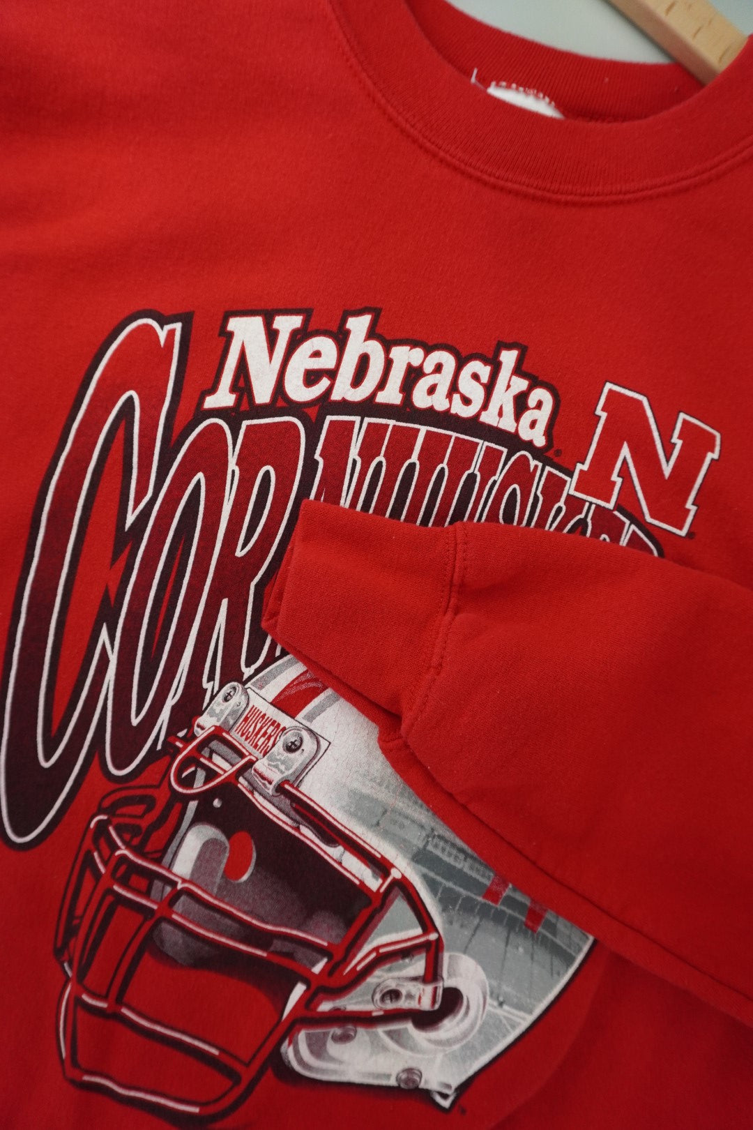 90s Gildan Nebraska Huskers Sweatshirt Red M