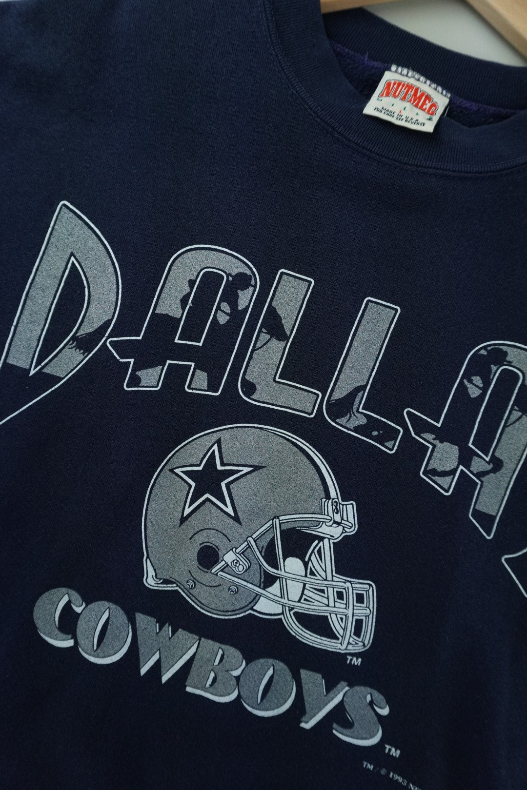 90s Nutmeg Mills Dallas Cowboys NFL Sweatshirt Navy L