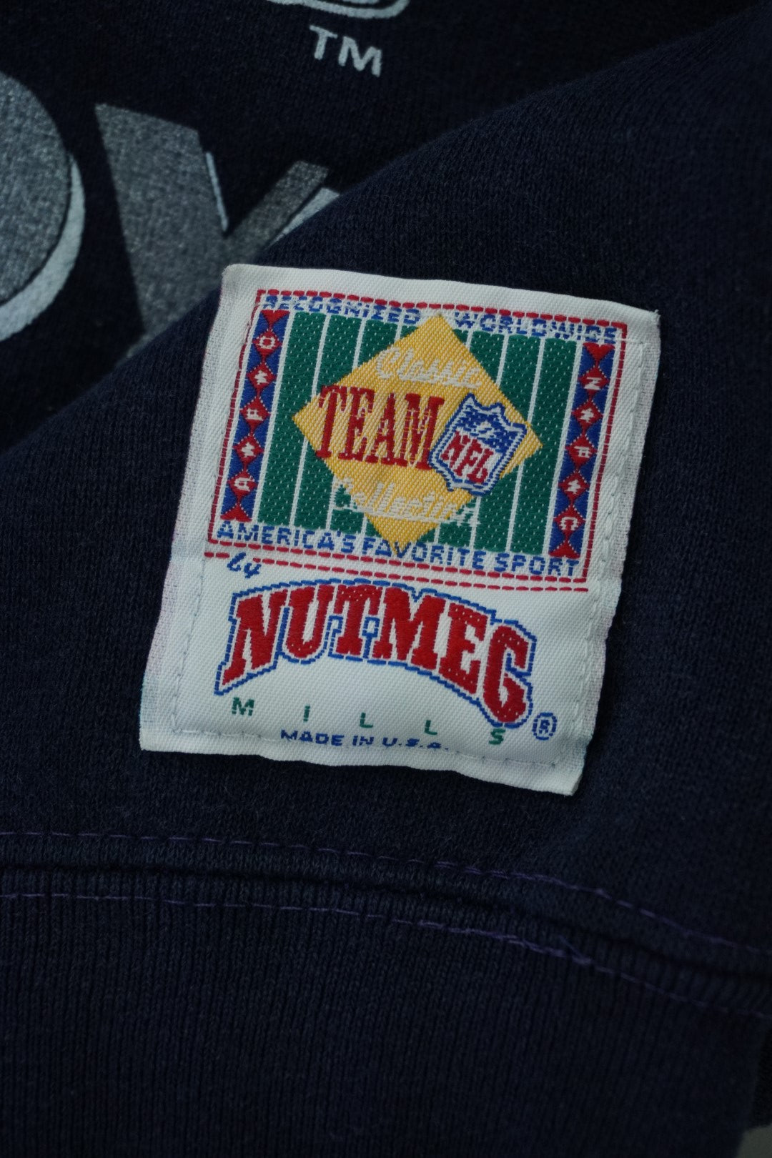 90s Nutmeg Mills Dallas Cowboys NFL Sweatshirt Navy L